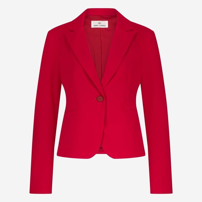 Jane Lushka Elvira Blazer Structure Technical Jersey Red