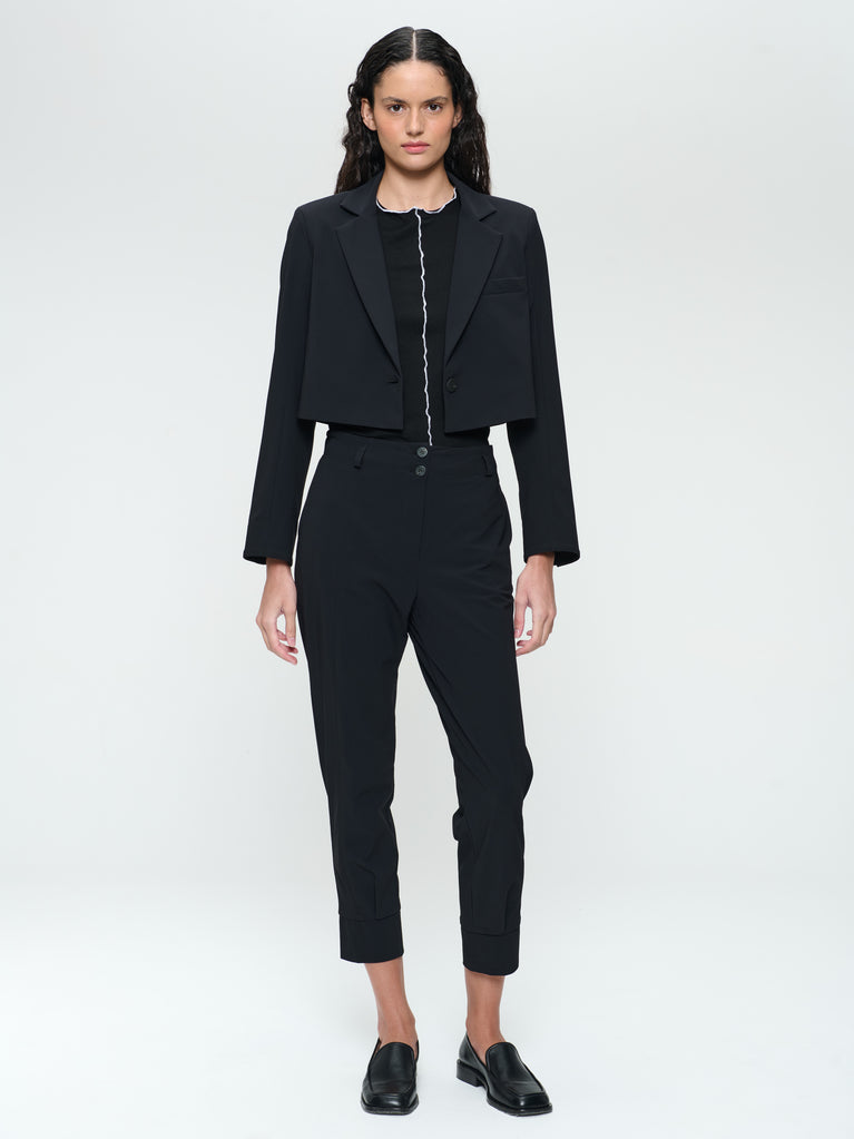 jane lushka Estele structure technical jersey blazer Black