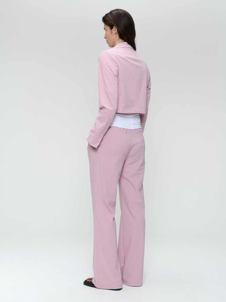 Jane Lushka Estele Structure Technical Jersey Blazer Pudra