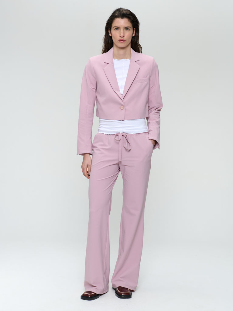 jane lushka Estele structure technical jersey blazer Pudra