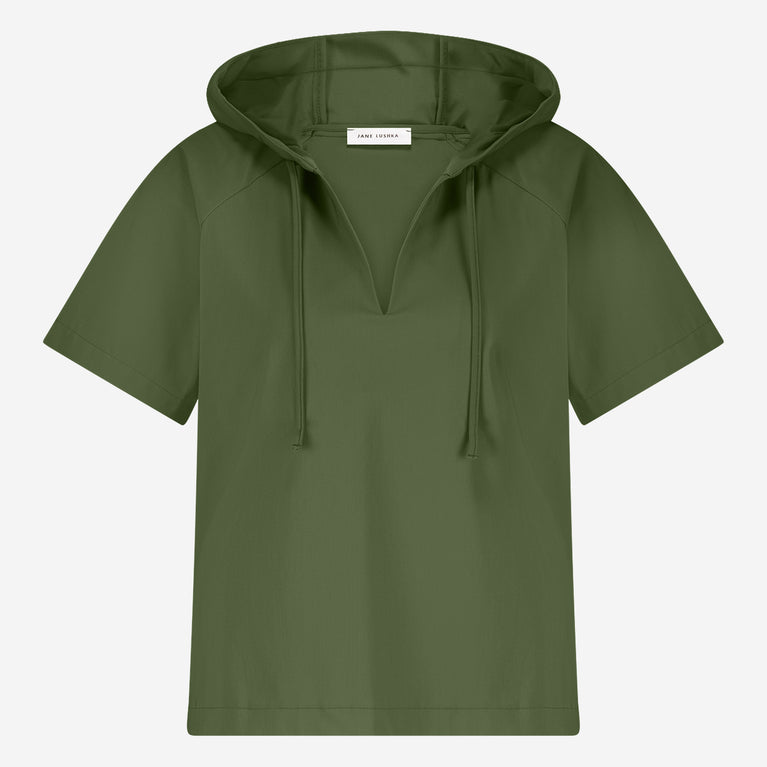 jane lushka Evi blouse technical jersey Oliva green