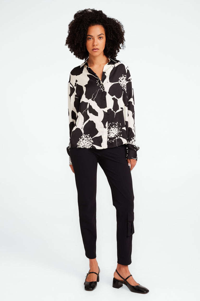 jane lushka FreyN structure technical jersey pants Black