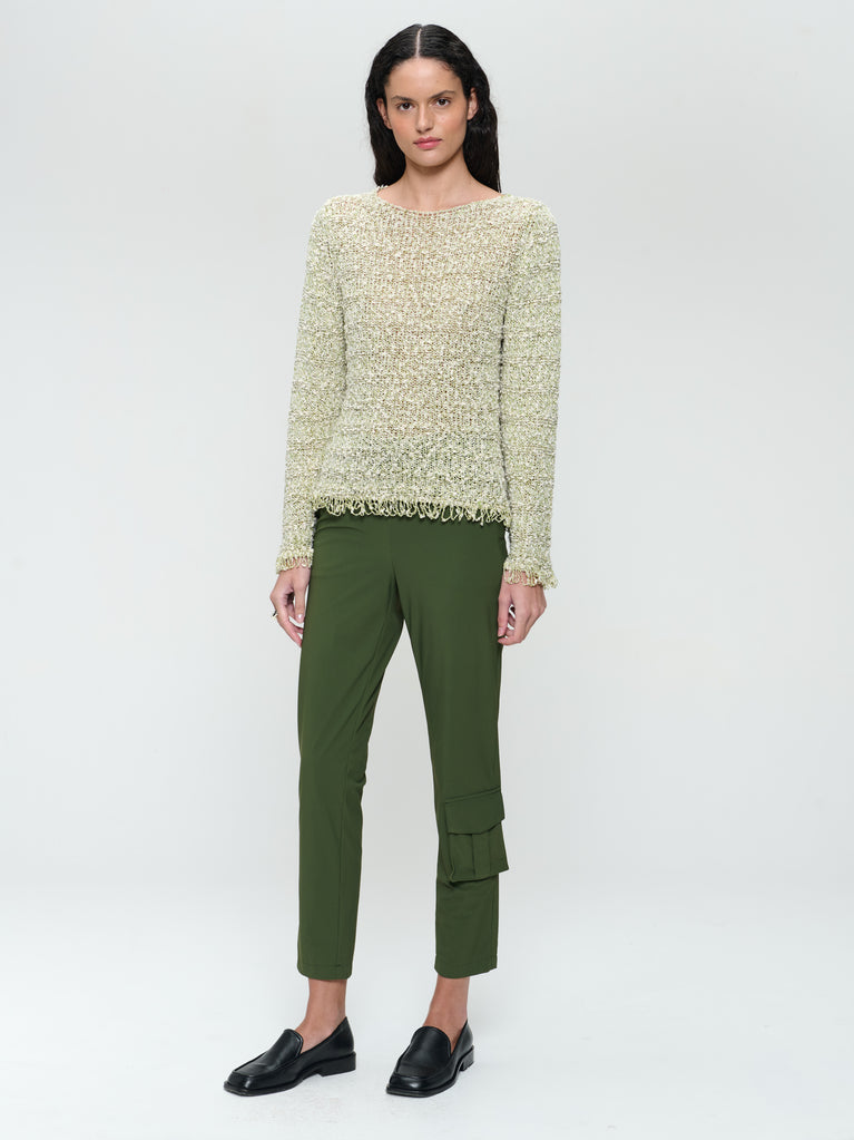 Jane Lushka FreyN Structure Technical Jersey Pants Oliva Green