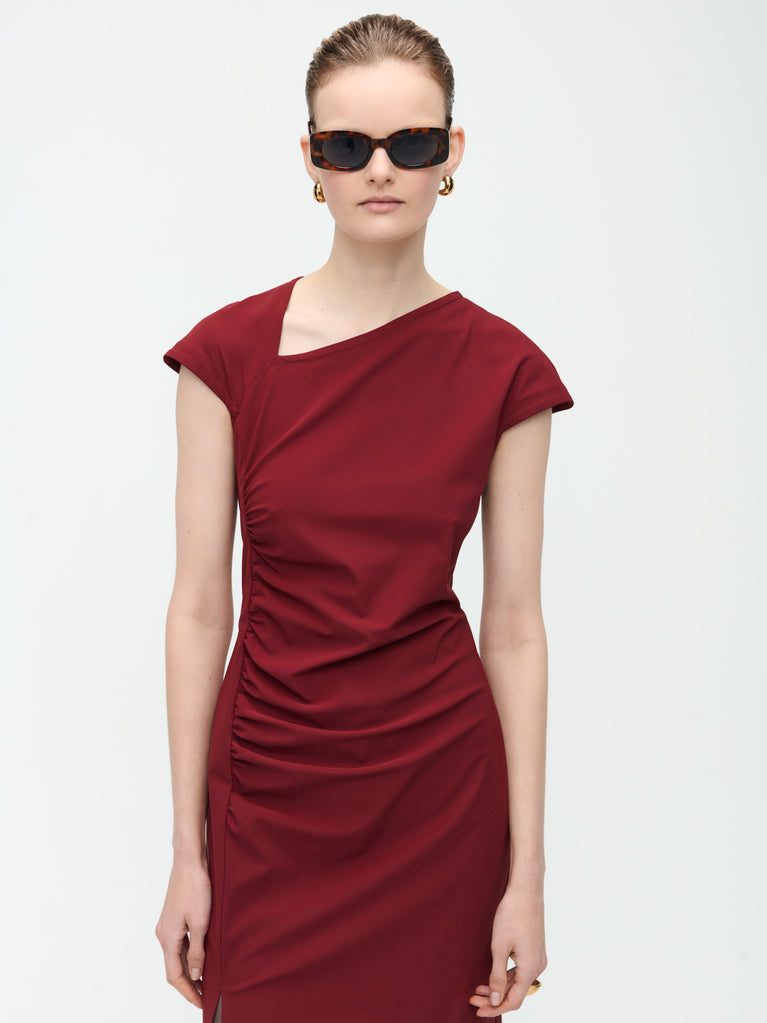 Jane Lushka Georgia Dress Technical Jersey Amaranto