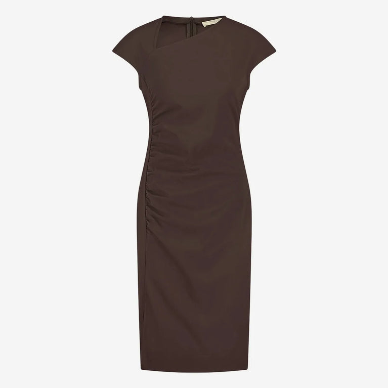 Jane Lushka Georgia Dress Technical Jersey Dark Brown