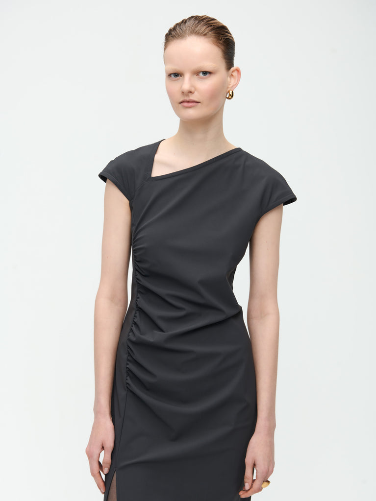 Jane Lushka Georgia Dress Technical Jersey Dark Grey