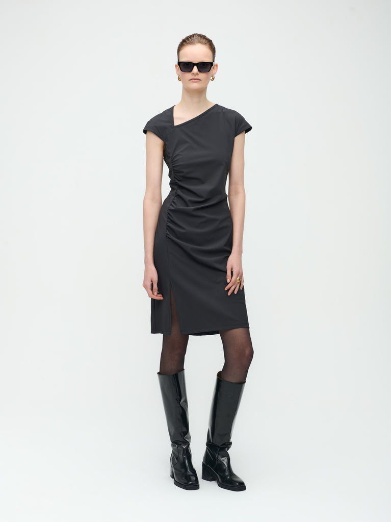 jane lushka Georgia Dress Technical Jersey Dark Grey