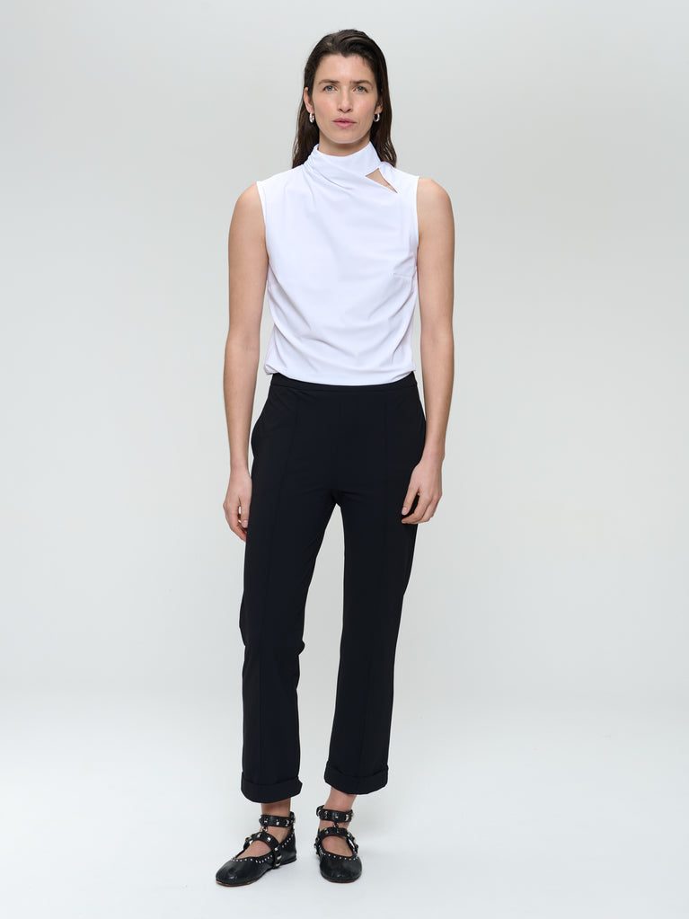jane lushka IrenaN structure technical jersey pants Black