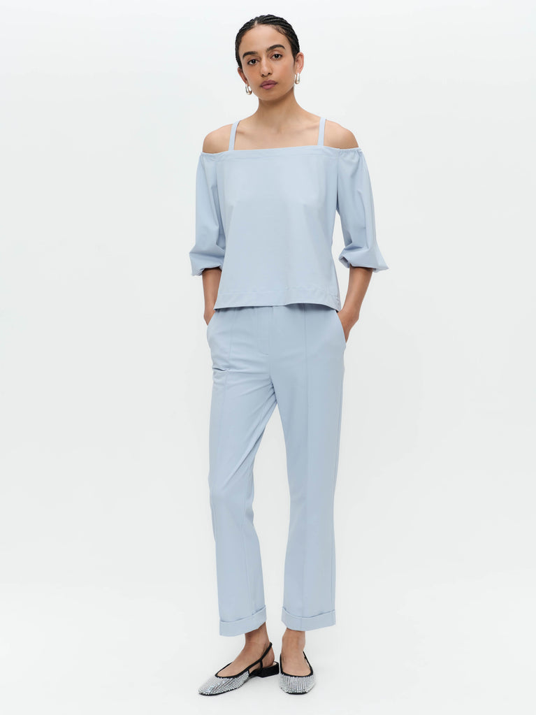 jane lushka IrenaN structure technical jersey pants Light Blue