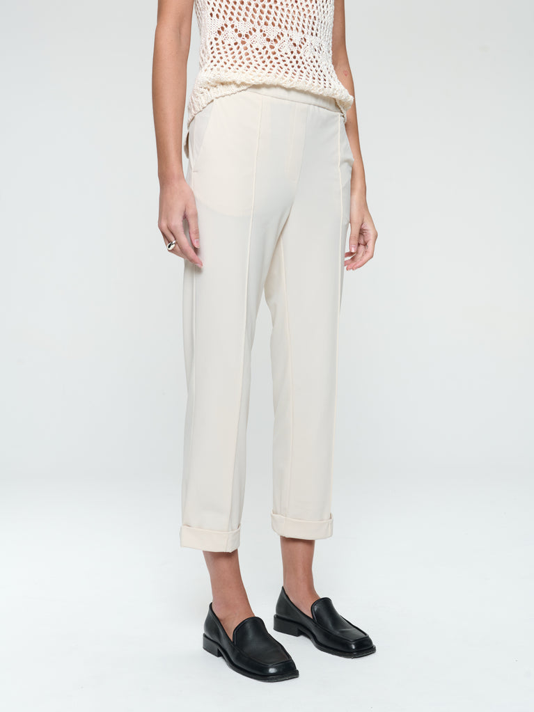 Jane Lushka IrenaN Structure Technical Jersey Pants Light Sand