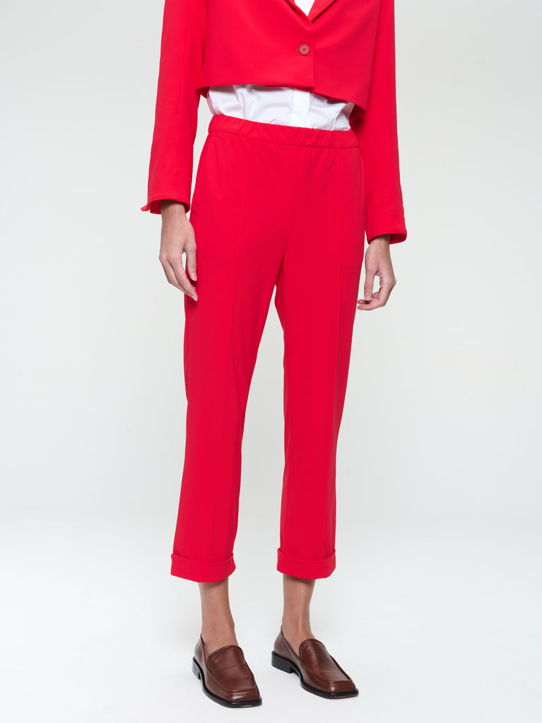 Jane Lushka IrenaN Structure Technical Jersey Pants Red