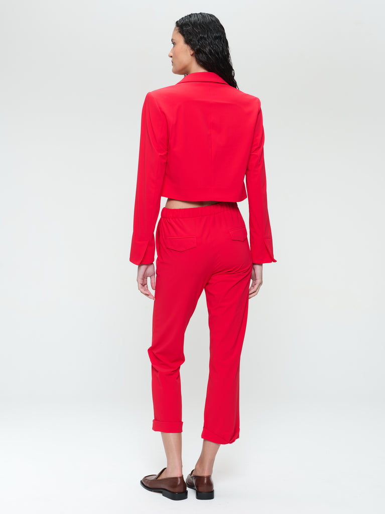 Jane Lushka IrenaN Structure Technical Jersey Pants Red