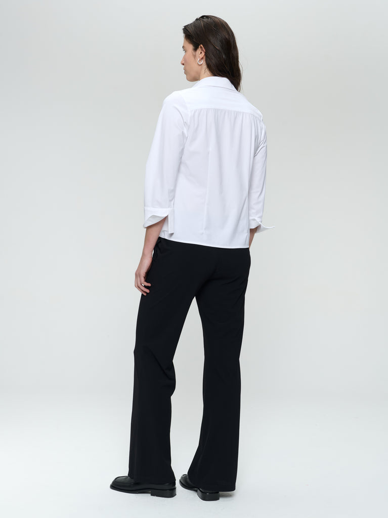 Jane Lushka Iva Strech Technical Jersey Blouse White