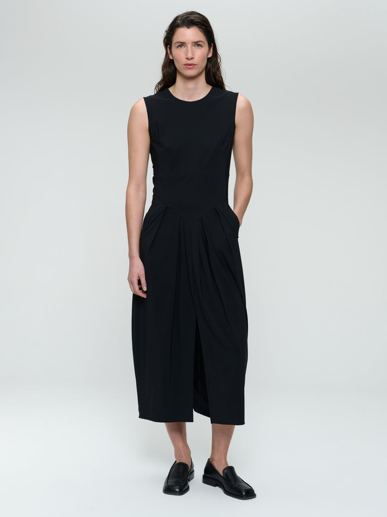 jane lushka Jacklin strech technical jersey dress Black