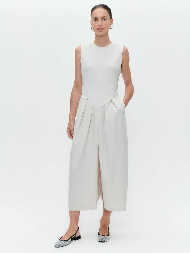 jane lushka Jacklin strech technical jersey dress Sand