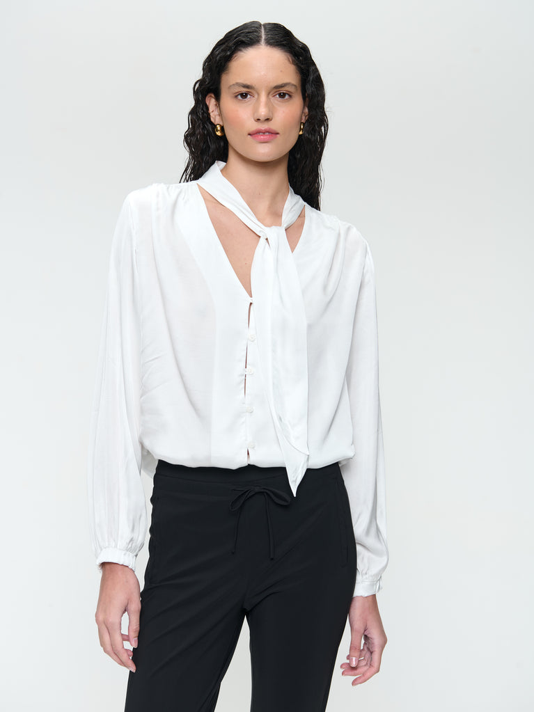 Jane Lushka Anija Rayon Viscose Blouse White