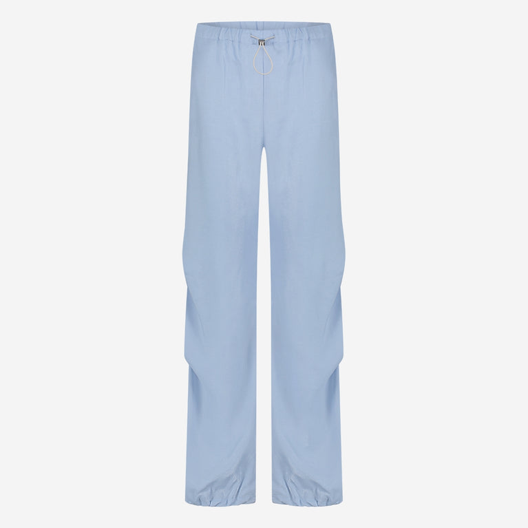 Jane Lushka AvalonN Shiny Viscose Pants Light Blue