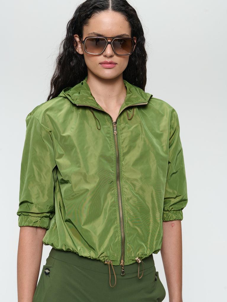 Jane Lushka Betulla Taffeta Jacket Green