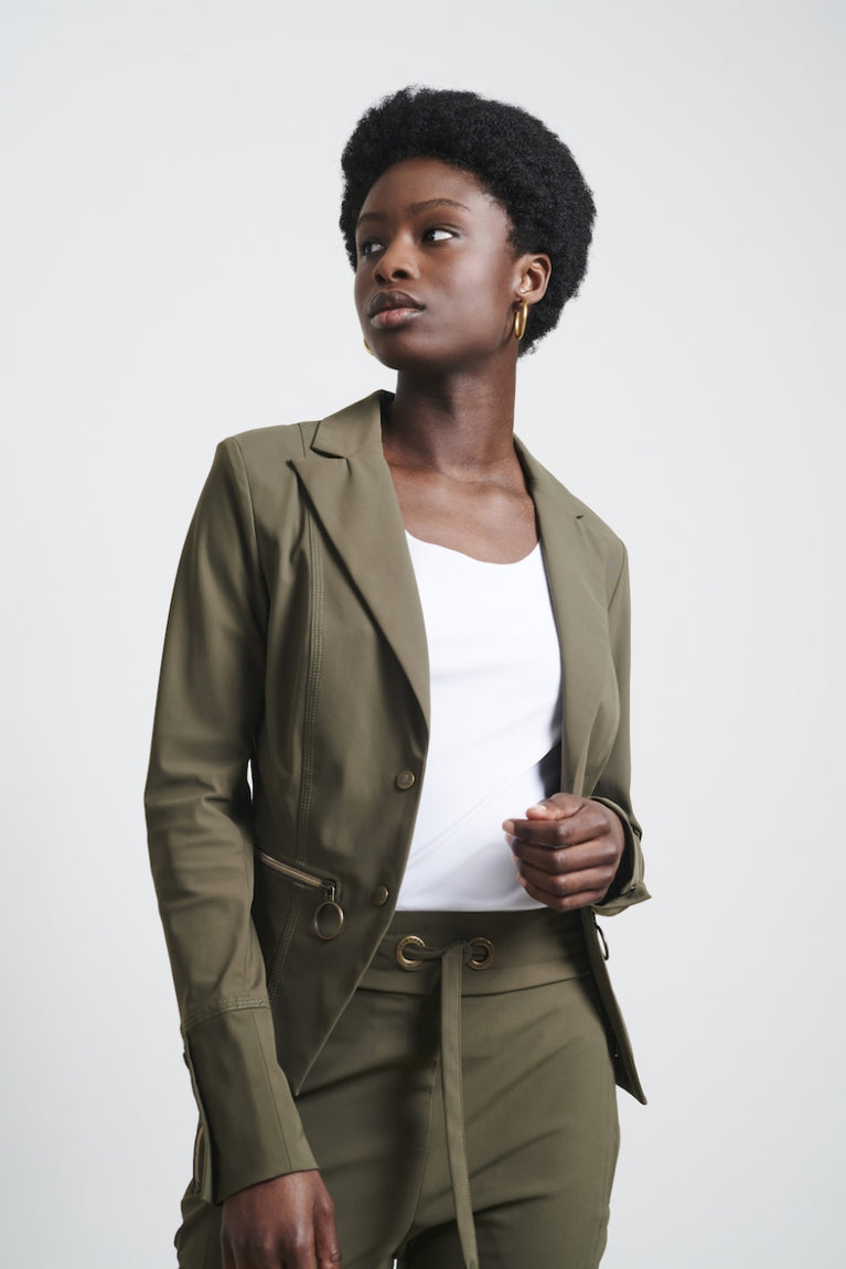 Jane Lushka Blazer Milano Technical Jersey Army