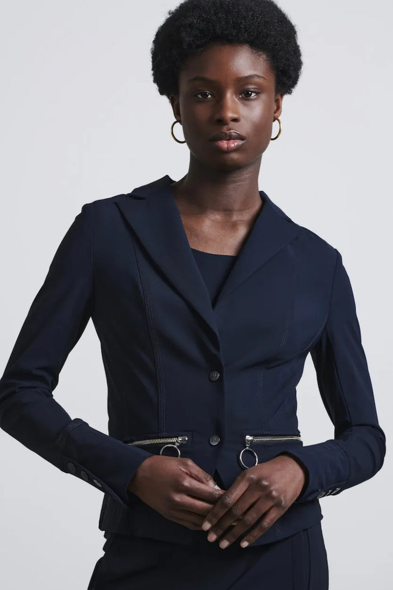 Jane Lushka Blazer Milano Technical Jersey Blue