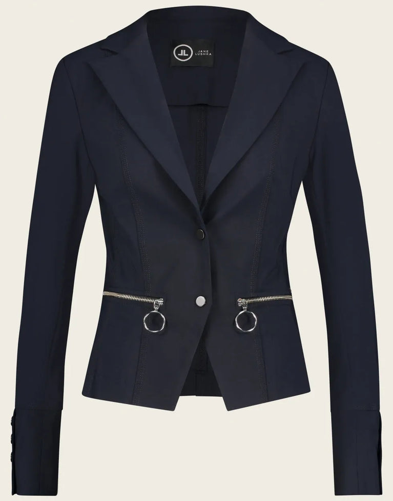 Jane Lushka Blazer Milano Technical Jersey Blue