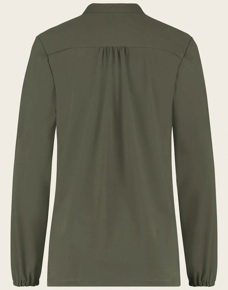 Jane Lushka Blouse Bella Technical Jersey Army