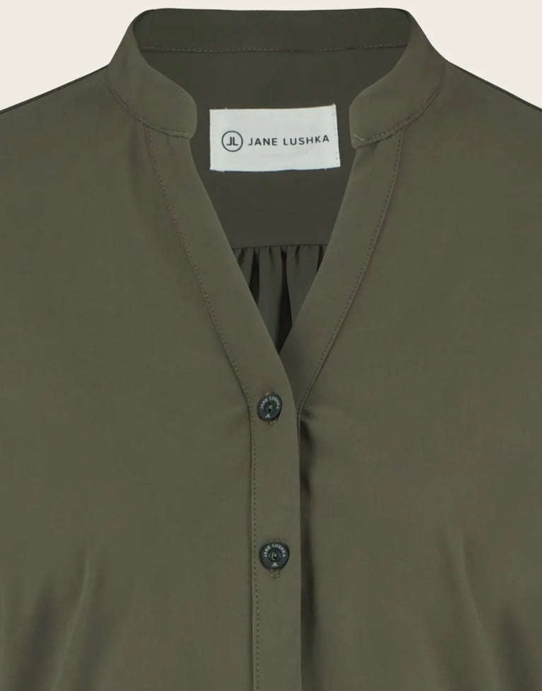 Jane Lushka Blouse Bella Technical Jersey Army