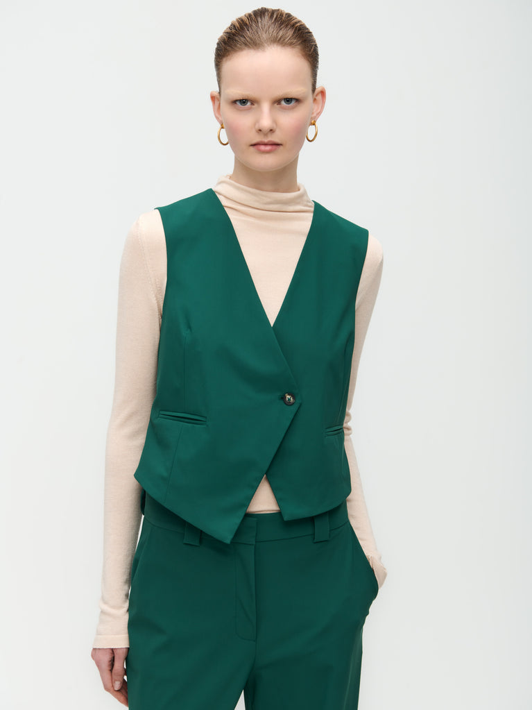 Jane Lushka City Vest Technical Jersey Green