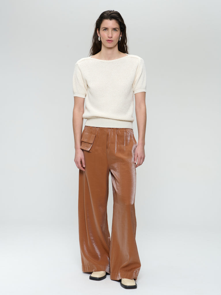 jane lushka Cotton knit top 9079 Off White