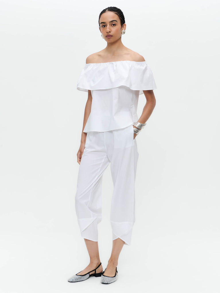 jane lushka Cotton summer pants T549 White