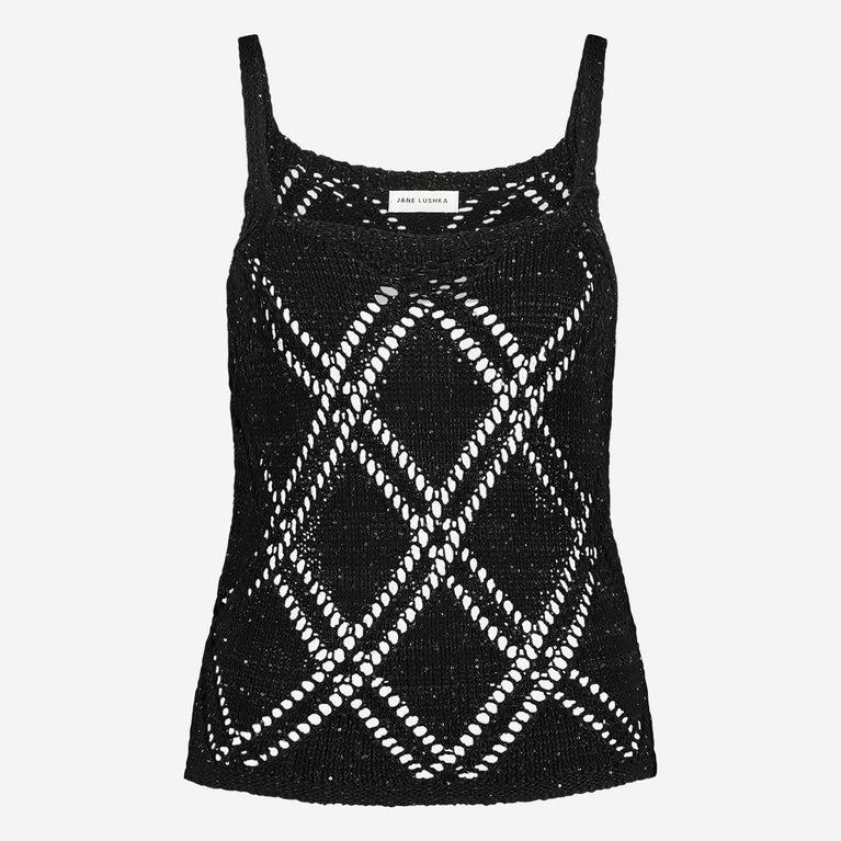 Jane Lushka Cotton Summer Top 9064 Black