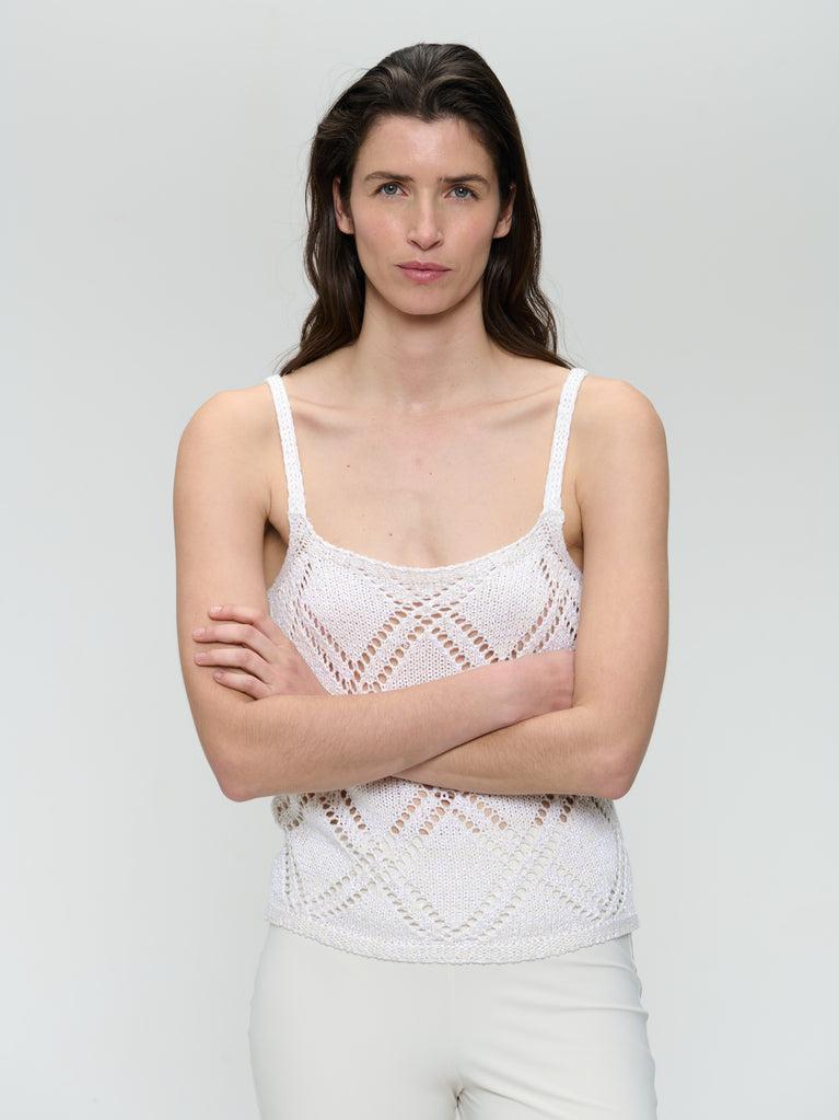 Jane Lushka Cotton Summer Top 9064 Off White