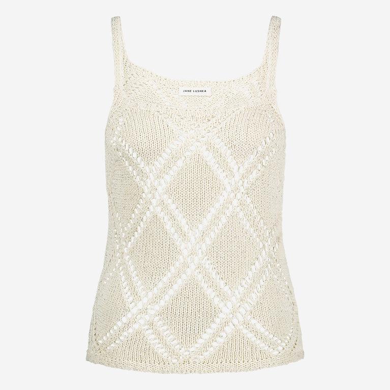 Jane Lushka Cotton Summer Top 9064 Off White