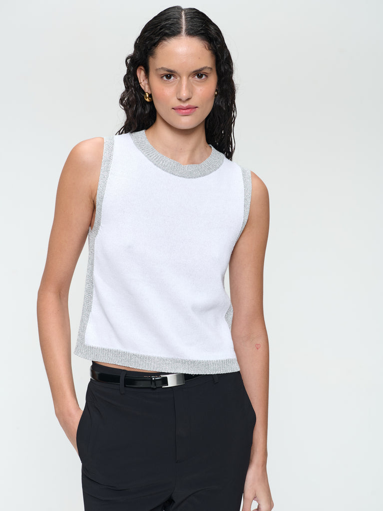 Jane Lushka Cotton Viscose Top 25062 White