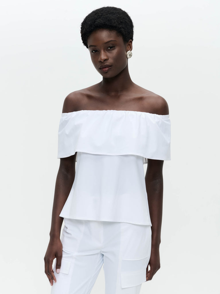 Jane Lushka Diane Top Technical Jersey White