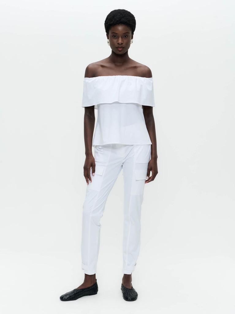 jane lushka Diane top technical jersey White