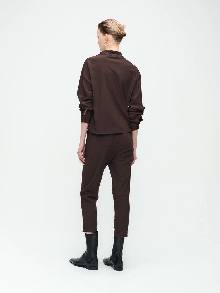 Jane Lushka Dora Top Technical Jersey Dark Brown