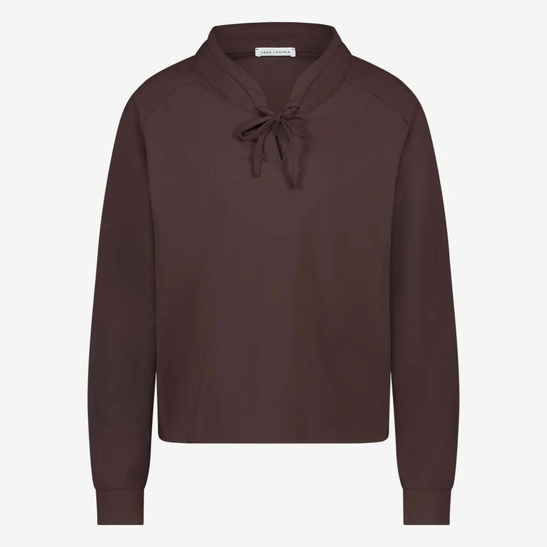Jane Lushka Dora Top Technical Jersey Dark Brown