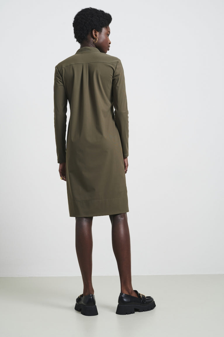 Jane Lushka Dress Eva Technical Jersey Army