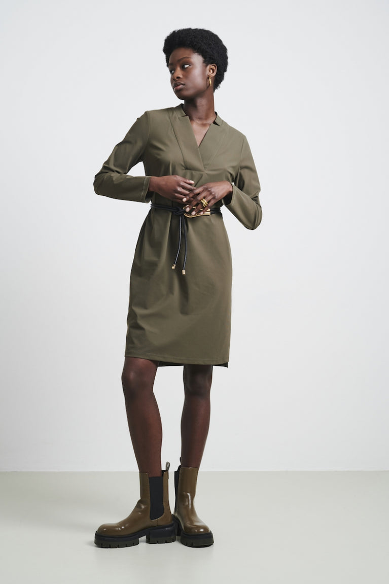 Jane Lushka Dress Kelly Technical Jersey Army