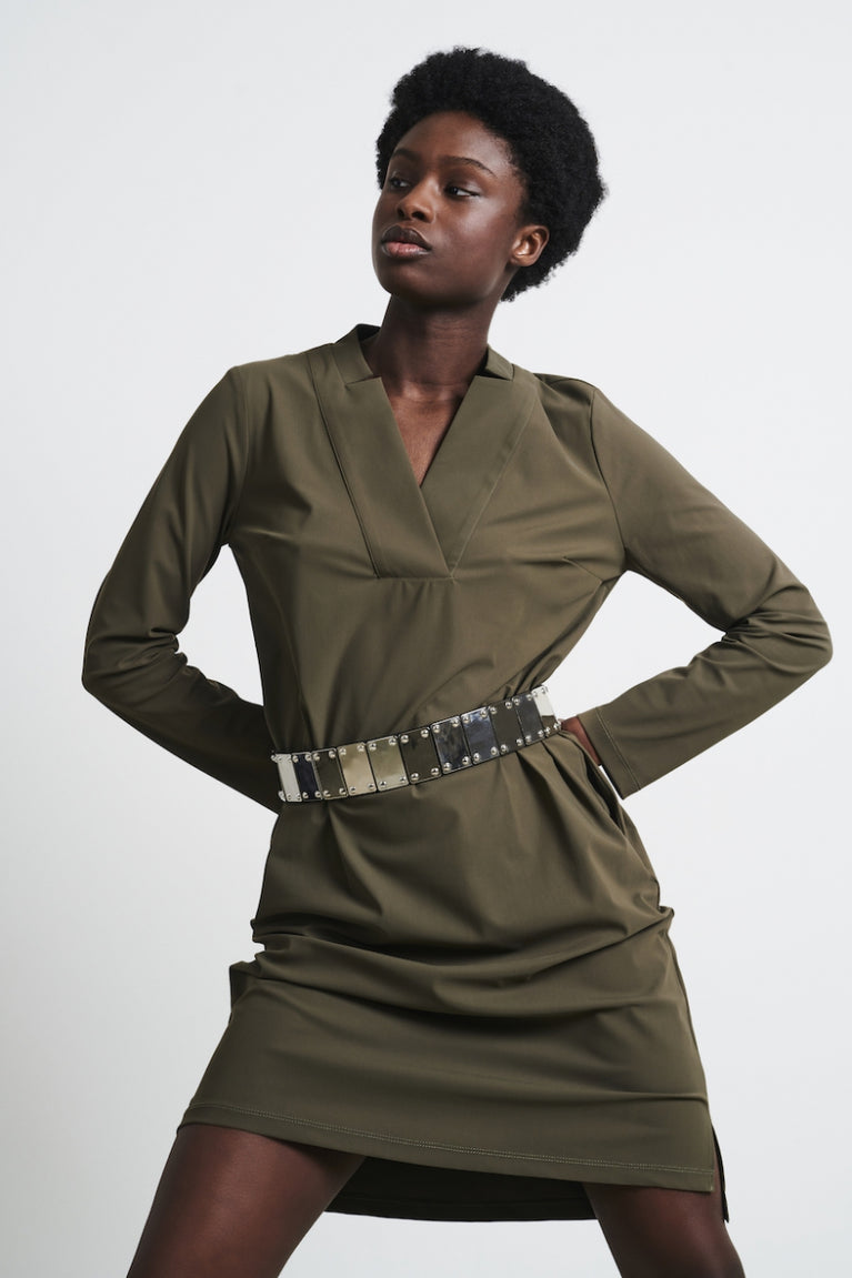 Jane Lushka Dress Kelly Technical Jersey Army