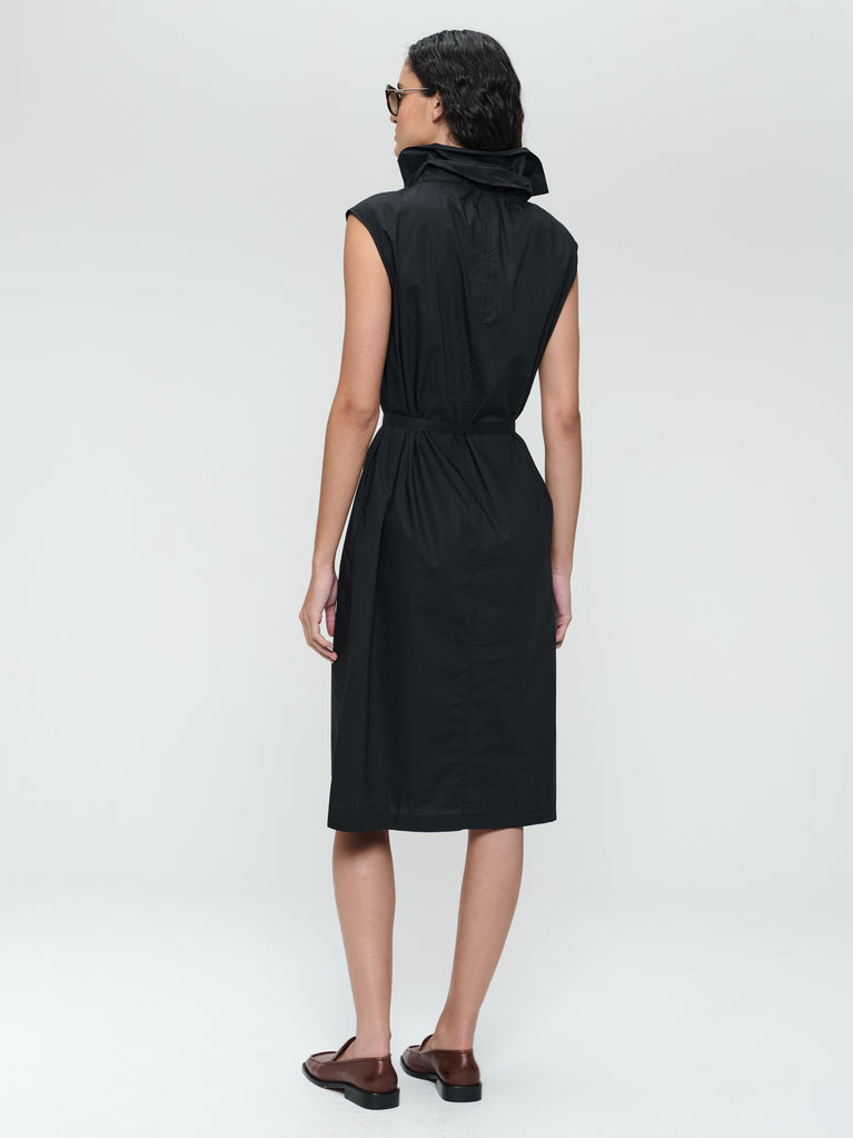 Jane Lushka Dress Poplin Cotton Blend Black