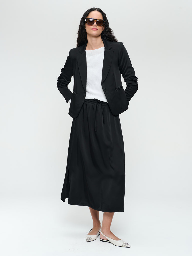 jane lushka Elvira rayon viscose blazer Black