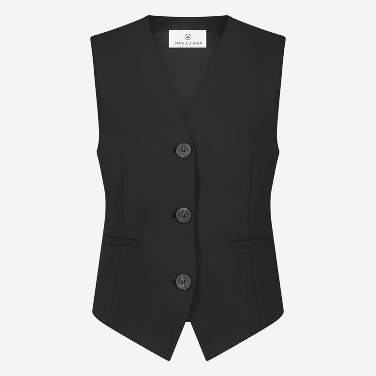Jane Lushka Erik Vest Technical Jersey Black