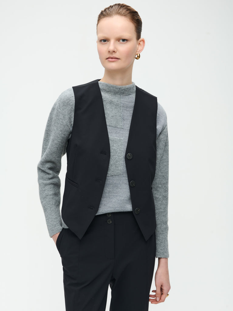 Jane Lushka Erik Vest Technical Jersey Black