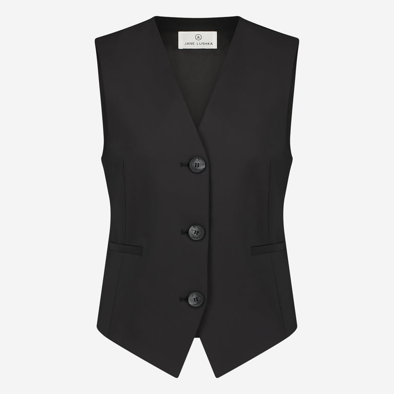 Jane Lushka Erik Vest Technical Jersey Dark Grey