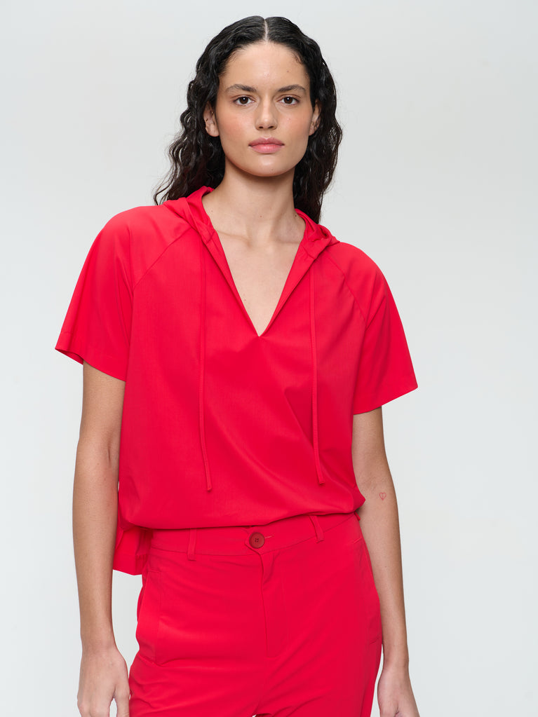 Jane Lushka Evi Blouse Technical Jersey Red