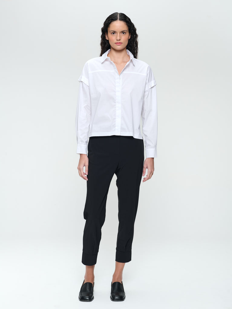 jane lushka Faro cotton poplin blouse White