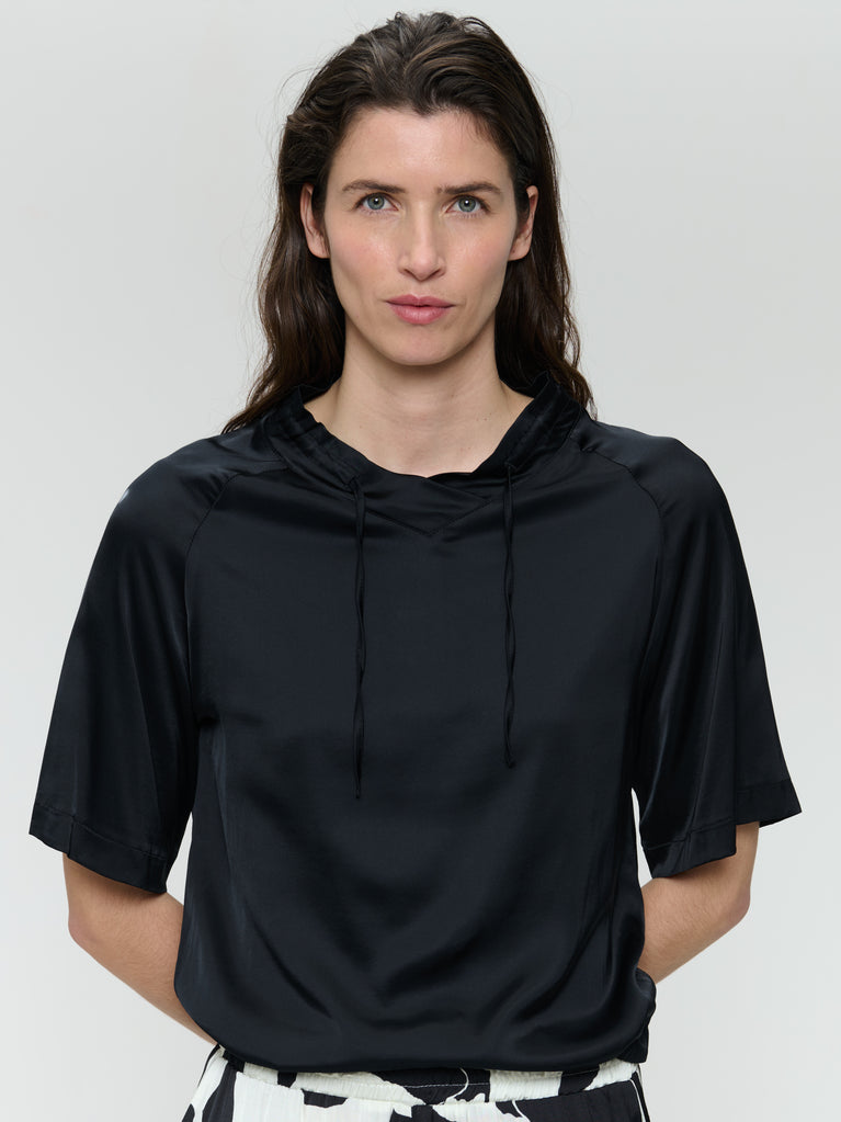 Jane Lushka Gia Strech Viscose Top Black