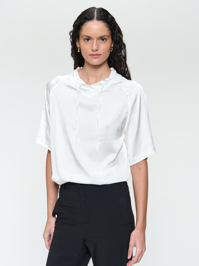 Jane Lushka Gia Strech Viscose Top Off White